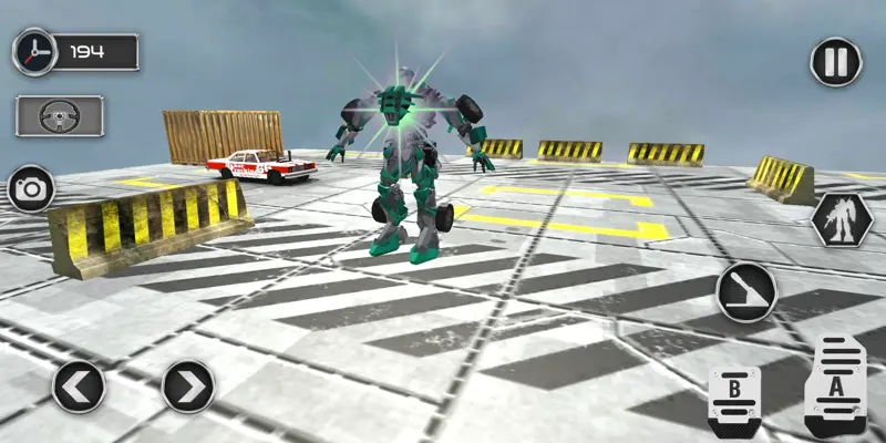 Impossible Car Parking Tracks Transform Robot Game android App screenshot 1