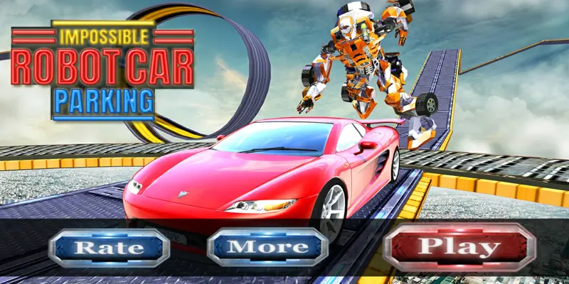 Impossible Car Parking Tracks Transform Robot Game android App screenshot 8